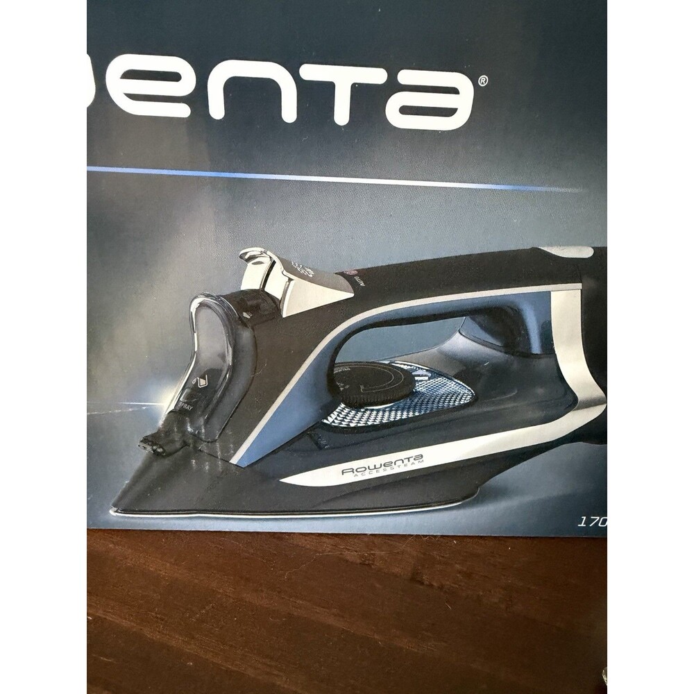 Rowenta Access Cord Reel 1700 Watts Stainless Steel Soleplate Steam Iron Blue